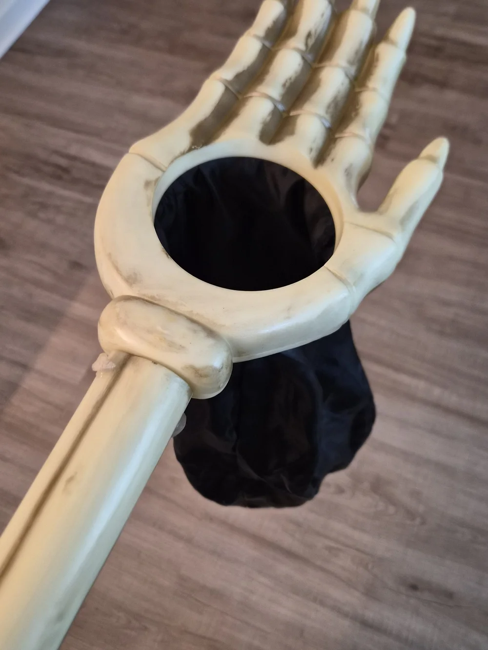 Halloween Skeleton Hand Candy Pouch - Cream